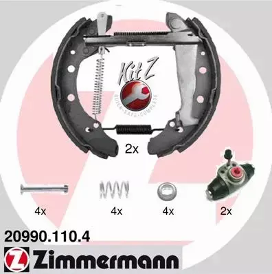 ZIMMERMANN SZCZĘKI HAMULCOWE TYŁ 20990.110.4 