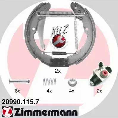 ZIMMERMANN SZCZĘKI HAMULCOWE TYŁ 20990.115.7 