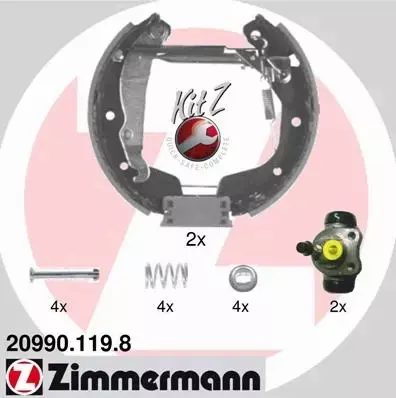 ZIMMERMANN SZCZĘKI HAMULCOWE TYŁ 20990.119.8 