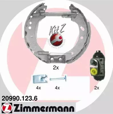 ZIMMERMANN SZCZĘKI HAMULCOWE TYŁ 20990.123.6 