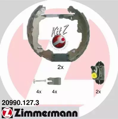 ZIMMERMANN SZCZĘKI HAMULCOWE TYŁ 20990.127.3 