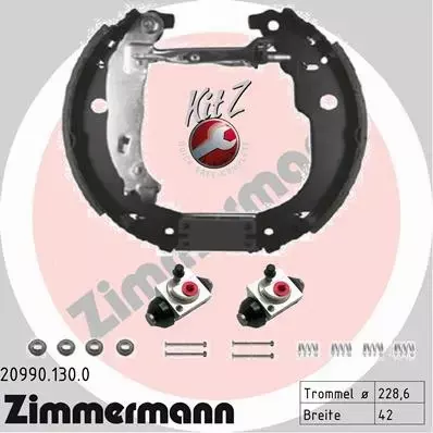 ZIMMERMANN SZCZĘKI HAMULCOWE TYŁ 20990.130.0 