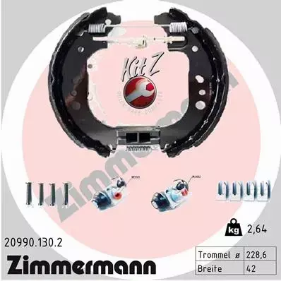 ZIMMERMANN SZCZĘKI HAMULCOWE 20990.130.2 