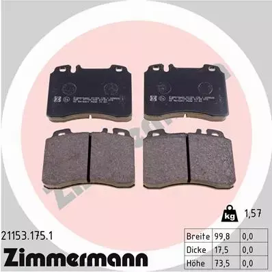 ZIMMERMANN TARCZE+KLOCKI P MERCEDES E W210 316MM 