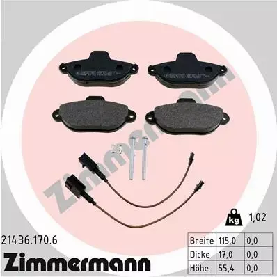 ZIMMERMANN KLOCKI HAMULCOWE 21436.170.6 