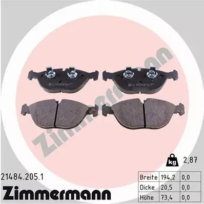 ZIMMERMANN KLOCKI PRZÓD AUDI A8 D2 BMW 7 E38 