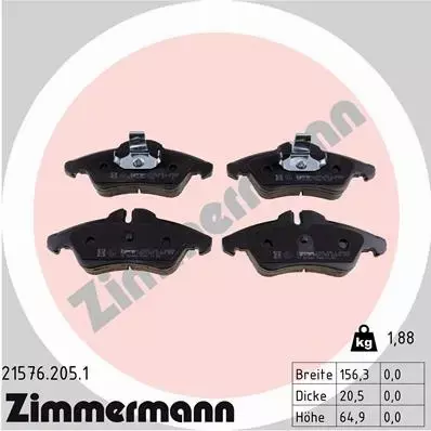 ZIMMERMANN TARCZE+KLOCKI PRZÓD MERCEDES VITO W638 