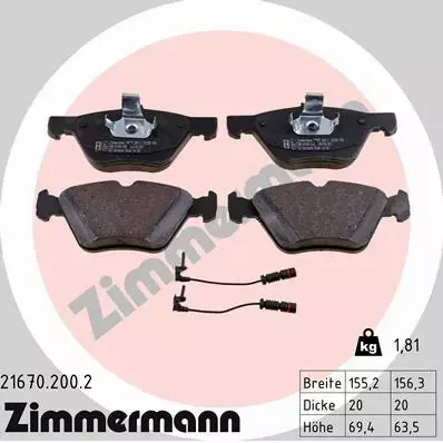 ZIMMERMANN TARCZE+KLOCKI P MERCEDES E W210 316MM 