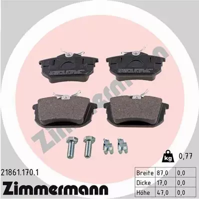 ZIMMERMANN TARCZE+KLOCKI TYŁ MITSUBISHI CARISMA 