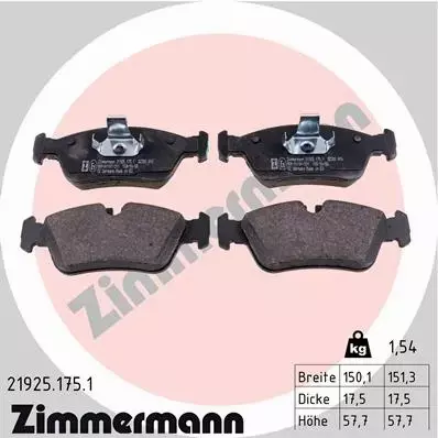 ZIMMERMANN TARCZE+KLOCKI PRZÓD BMW 3 E36 286MM 