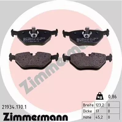 ZIMMERMANN TARCZE SPORT+KLOCKI TYŁ BMW 3 E46 276MM 