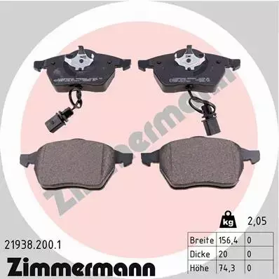 ZIMMERMANN TARCZE+KLOCKI PRZÓD AUDI A6 C5 312MM 