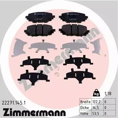 ZIMMERMANN KLOCKI PRZÓD FIAT ABARTH 124 SPIDER 