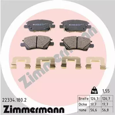 ZIMMERMANN KLOCKI HAMULCOWE 22334.180.2 