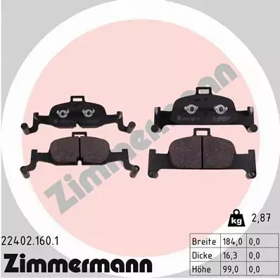 ZIMMERMANN TARCZE+KLOCKI P AUDI A4 B9 A5 F5 338MM 