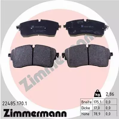 ZIMMERMANN KLOCKI HAMULCOWE 22485.170.1 