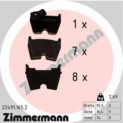 ZIMMERMANN TARCZE+KLOCKI PRZÓD AUDI A3 8V RS3 369MM 