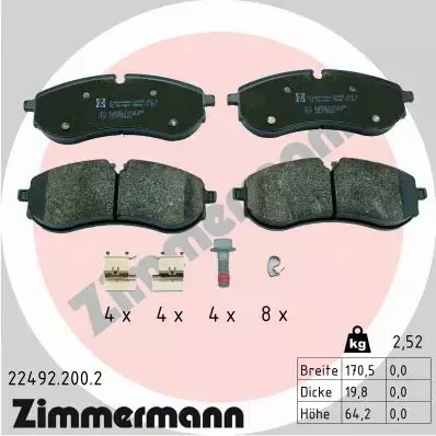 ZIMMERMANN KLOCKI HAMULCOWE 22492.200.2 