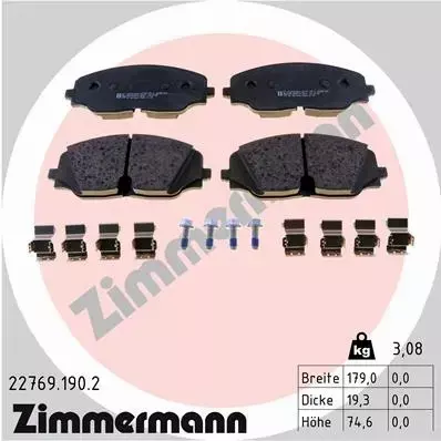 ZIMMERMANN KLOCKI HAMULCOWE 22769.190.2 