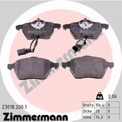 ZIMMERMANN TARCZE+KLOCKI PRZÓD AUDI A6 C6 314MM 