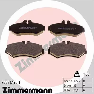 ZIMMERMANN TARCZE+KLOCKI T MERCEDES G W461 272MM 