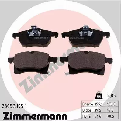 ZIMMERMANN TARCZE+KLOCKI PRZÓD OPEL ASTRA G 280MM 