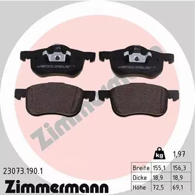 ZIMMERMANN TARCZE+KLOCKI P VOLVO S60 I S80 I 320MM 