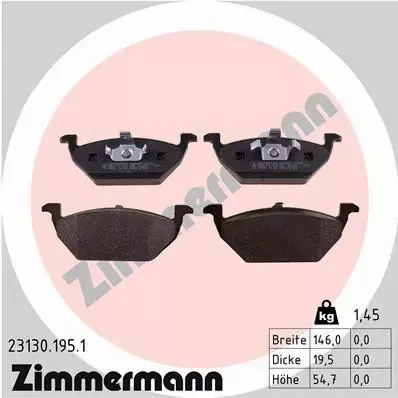 ZIMMERMANN TARCZE+KLOCKI P AUDI A3 8L 280MM 