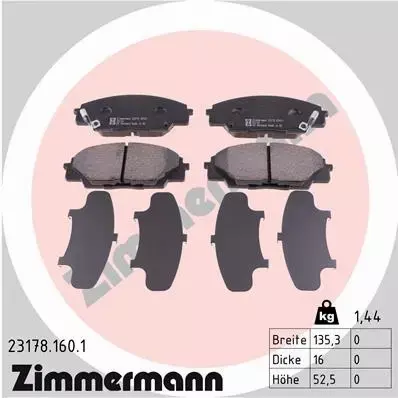 ZIMMERMANN SPORT TARCZE+KLOCKI P HONDA CIVIC VII 