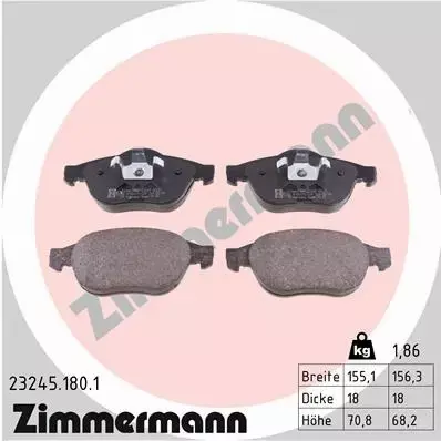 ZIMMERMANN TARCZE+KLOCKI P RENAULT LAGUNA II 300MM 