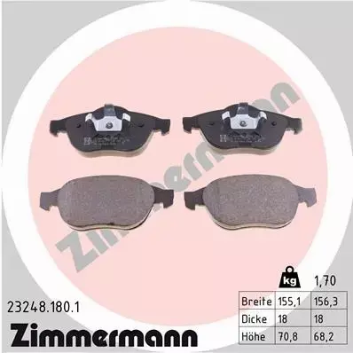 ZIMMERMANN TARCZE+KLOCKI P RENAULT ESPACE IV 324MM 