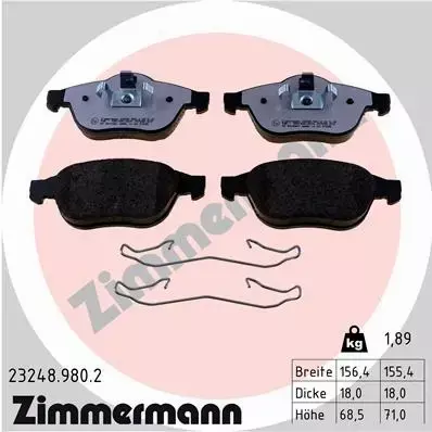 ZIMMERMANN KLOCKI HAMULCOWE 23248.980.2 