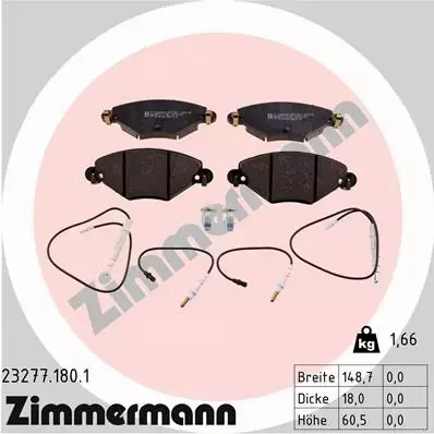 ZIMMERMANN TARCZE+KLOCKI P CITROEN C5 I II 283MM 