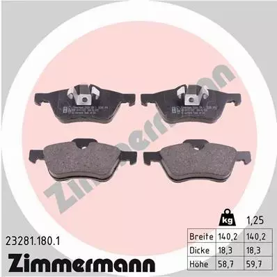 ZIMMERMANN SPORT TARCZE+KLOCKI PRZÓD MINI R50 R52 