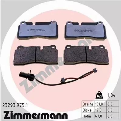 ZIMMERMANN KLOCKI HAMULCOWE 23293.975.1 