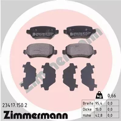 ZIMMERMANN TARCZE+KLOCKI T OPEL ASTRA H OPC 278MM 