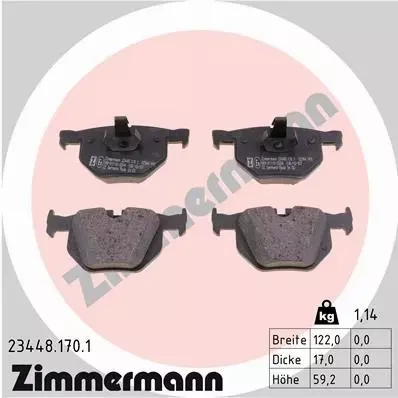 ZIMMERMANN TARCZE+KLOCKI TYŁ BMW X6 F16 320MM 