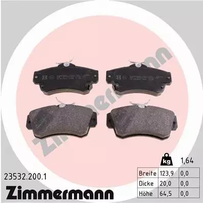 ZIMMERMANN KLOCKI HAMULCOWE 23532.200.1 