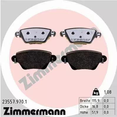 ZIMMERMANN KLOCKI HAMULCOWE 23557.970.1 