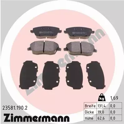 ZIMMERMANN TARCZE+KLOCKI P SKODA FABIA I II 239MM 