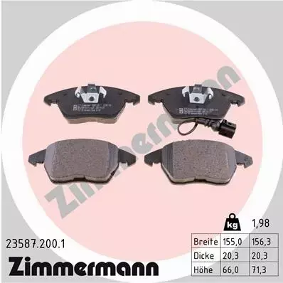 ZIMMERMANN TARCZE+KLOCKI P+T VW SCIROCCO 288MM 