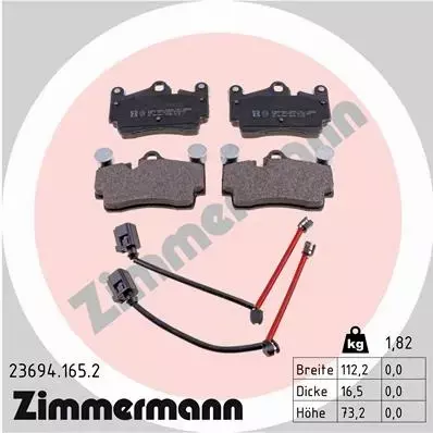 ZIMMERMANN KLOCKI HAMULCOWE 23694.165.2 