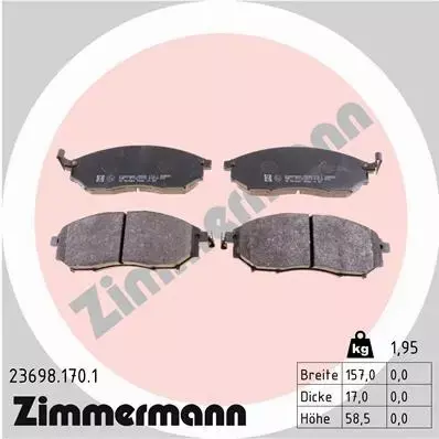 ZIMMERMANN TARCZE+KLOCKI P NISSAN NAVARA D40 320MM 