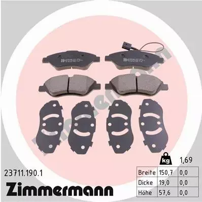 ZIMMERMANN TARCZE+KLOCKI PRZ LANCIA DELTA III 281MM 