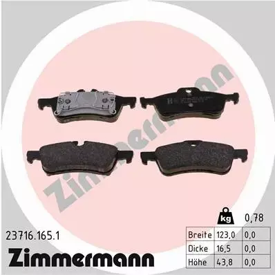 ZIMMERMANN TARCZE+KLOCKI TYŁ MINI R50 R52 259MM 