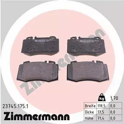 ZIMMERMANN TARCZE+KLOCKI P+T MERCEDES CLS C219 330MM 