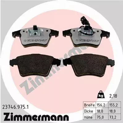 ZIMMERMANN KLOCKI HAMULCOWE 23746.975.1 