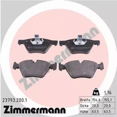 ZIMMERMANN KLOCKI PRZÓD BMW 5 E60 E61 