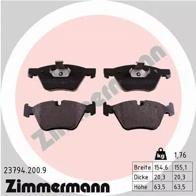 ZIMMERMANN KLOCKI HAMULCOWE 23794.200.9 