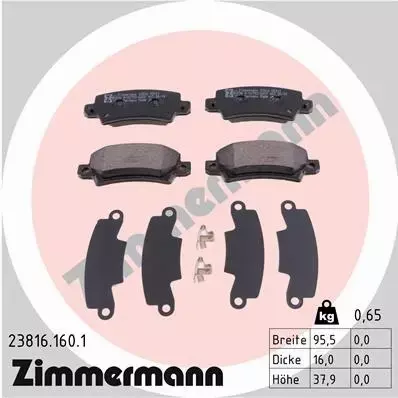 ZIMMERMANN TARCZE+KLOCKI TYŁ TOYOTA COROLLA E12 